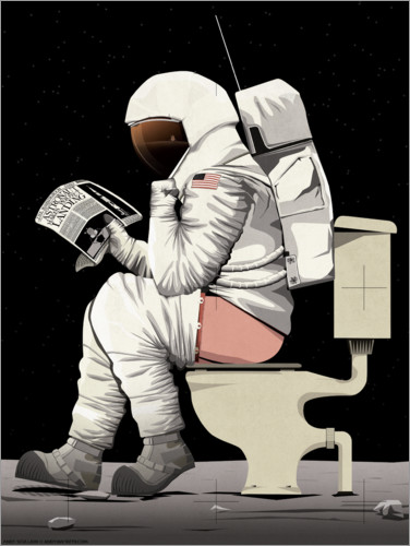 Poster Astronaut on the toilet