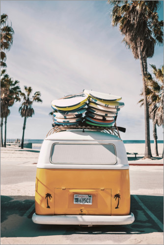 Poster Surfer Van - Florida feeling