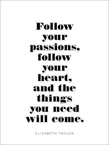 Poster Follow your passions