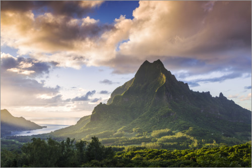 Poster Mount Rotui in Polynesia