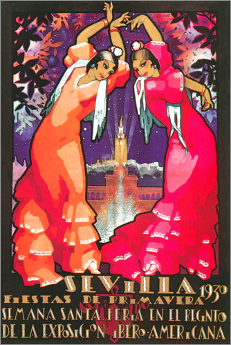 Poster Spring Festival of Seville (Spanish)