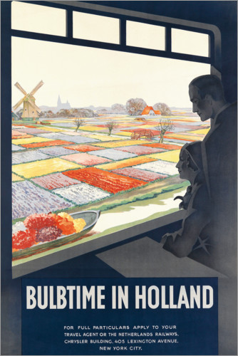 Poster Holland, Tulip time