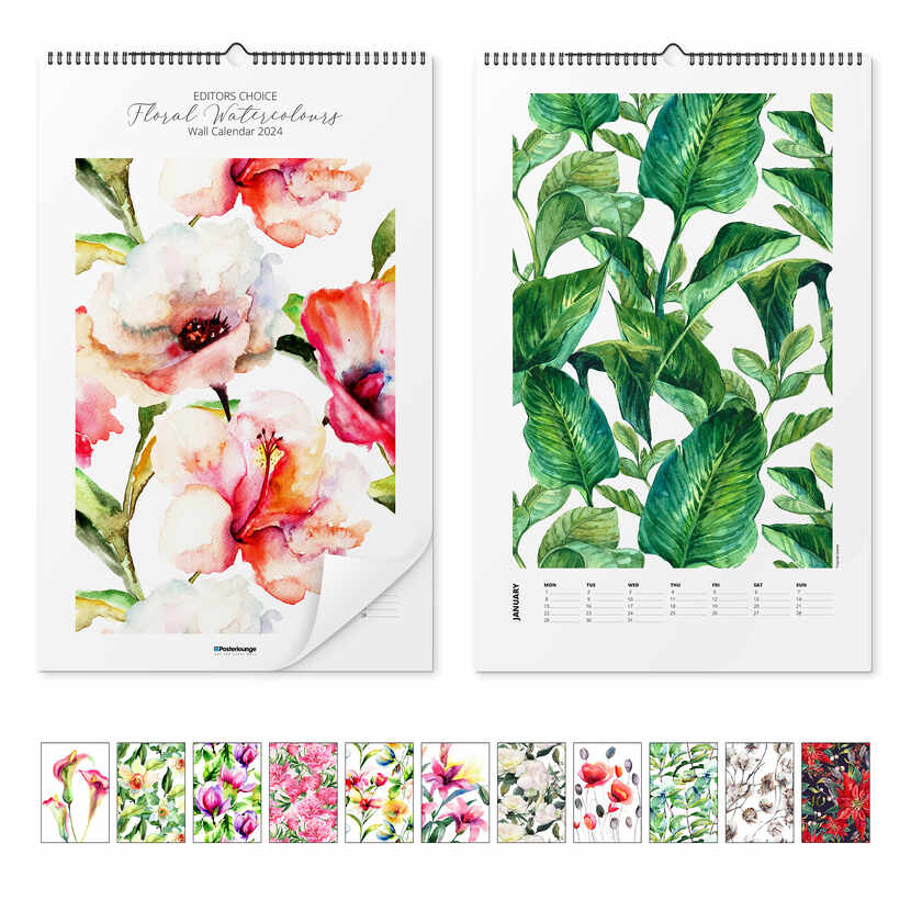 Wall calendar Floral Watercolours 2022