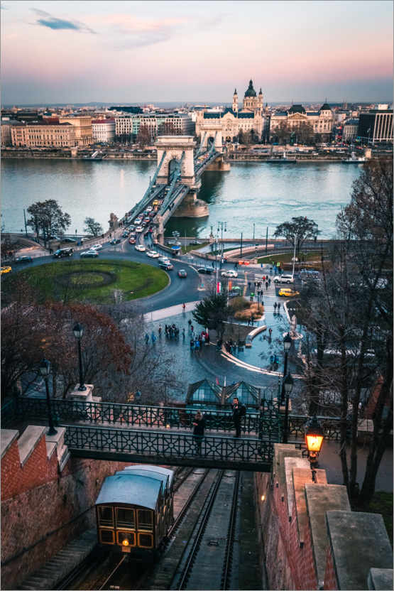 Poster Chain Bridge, Budapest