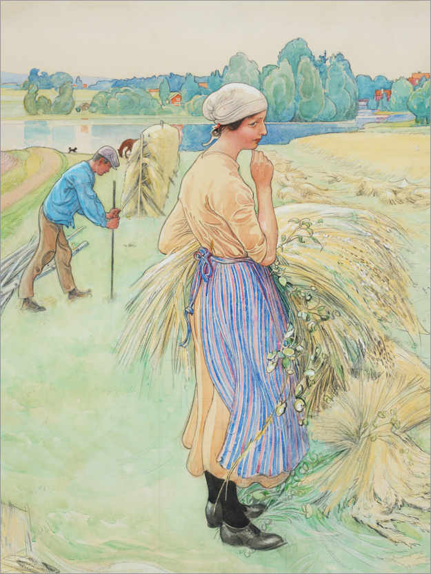 Poster Corn cutting II (detail)