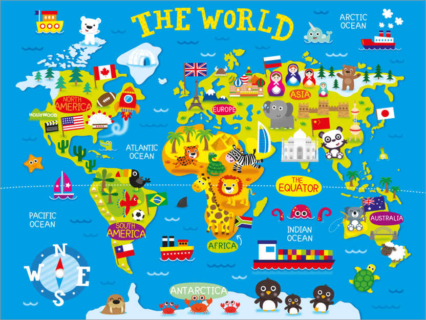 Poster World map