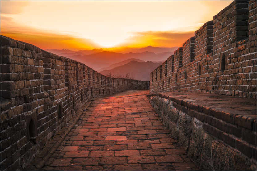 Poster The Great Wall at sunset II