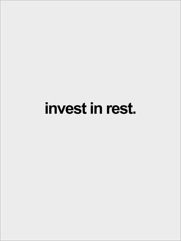 Poster Invest in rest