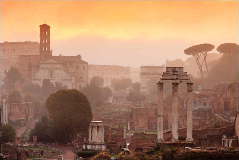 Poster Roman Forum at sunrise