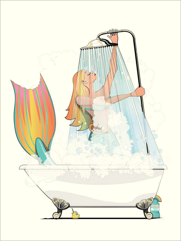 Poster Mermaid in the Shower