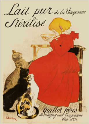 Poster  Lait pur Stérilisé (French) - Théophile-Alexandre Steinlen