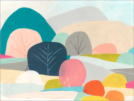 Poster  Colorful landscape impression - June Erica Vess