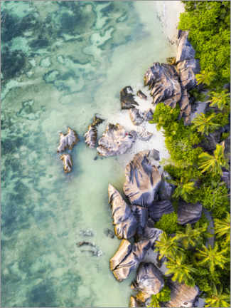 Poster Seychelles aerial view