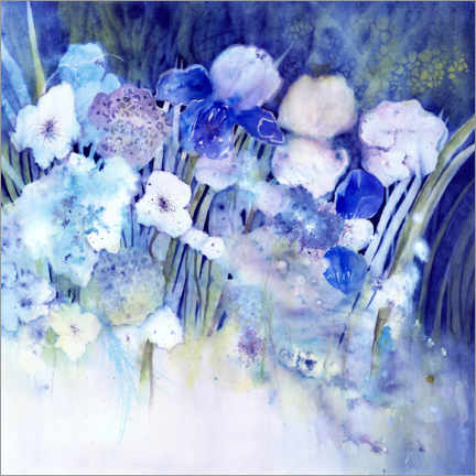 Poster Spring garden with iris