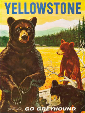 Poster  Yellowstone Nationalpark - Vintage Travel Collection