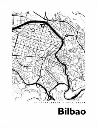 Poster Map of bilbao