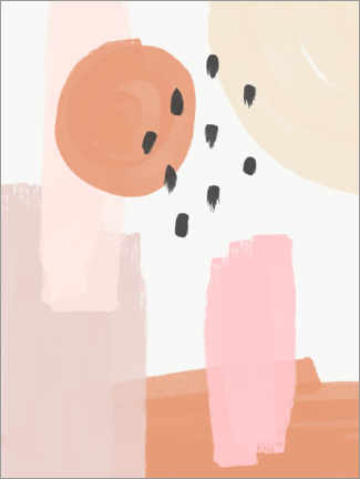 Poster  Pink and orange - Emanuela Carratoni