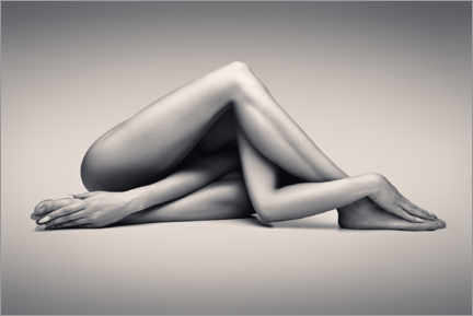 Acrylic print  Nude yoga - Johan Swanepoel