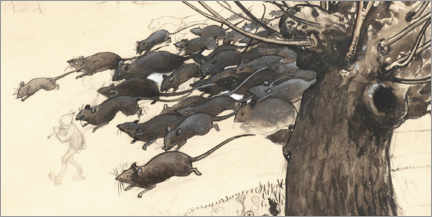 Gallery print  The weeping rats at Glimmingehus - John Bauer