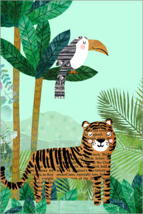 Gallery print  Tiger and toucan - GreenNest