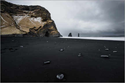 Poster Black beach, Iceland