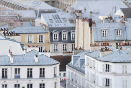 Foam board print  Over the roofs of Paris - Carina Okula