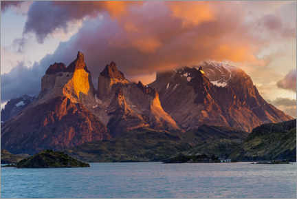 Acrylic print  Torres del Paine, Patagonia - Dieter Meyrl