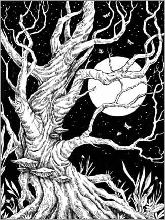 Canvas print  Moonlight Tree - Vasilisa Romanenko
