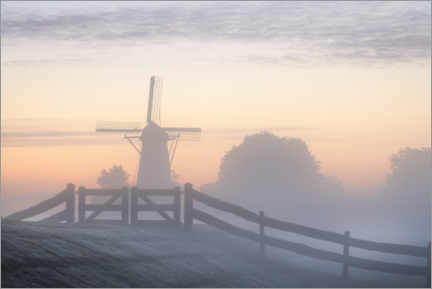 Foam board print  Windmill the Vlinder in the Betuwe - Jos Pannekoek