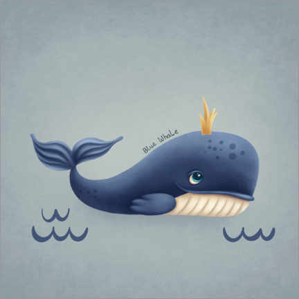 Poster Little blue whale