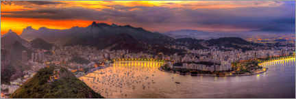 Poster Guanabara Bay with Rio de Janeiro