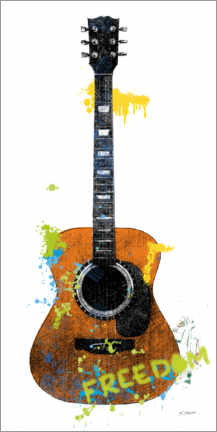 Poster  Guitar II graffiti - Mike Schick