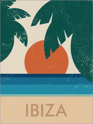 Poster  Platja d'en Bossa, Ibiza - Swissty