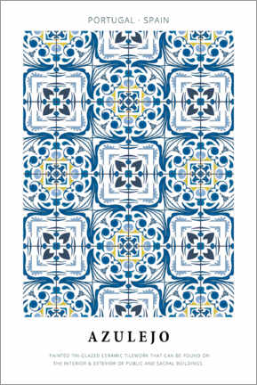 Acrylic print  Azulejo - Art Couture