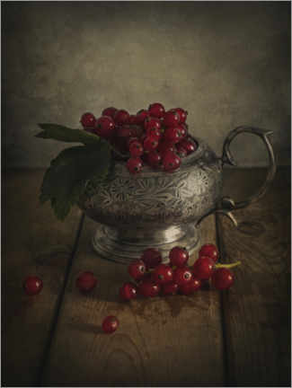 Poster Still life with red currants