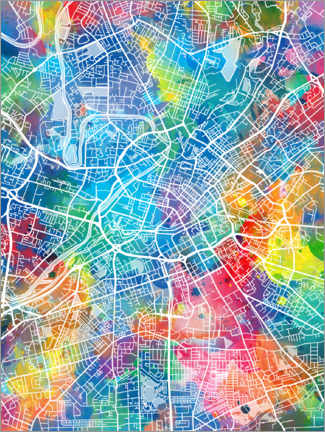 Foam board print  Manchester city map - Bekim Mehovic