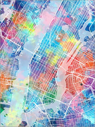 Foam board print  New York city map - Bekim Mehovic