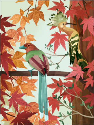 Poster Birds of Autumn