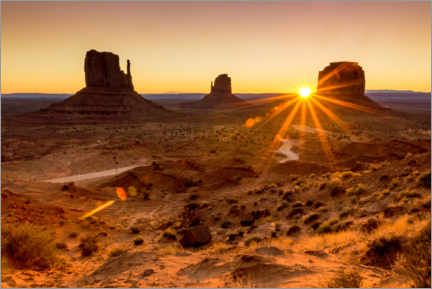 Acrylic print  Sunrise in Monument Valley - Marcel Gross