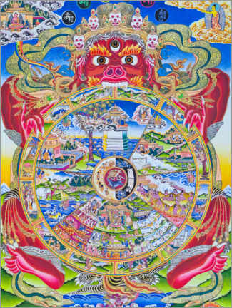 Poster Mandala of the wheel of life