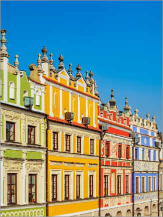 Poster  Colorful historic houses on the market square - Karol Kozlowski