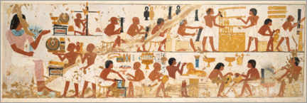 Wood print  Egyptian grave scene - METROPOLITAN MUSEUM OF ART
