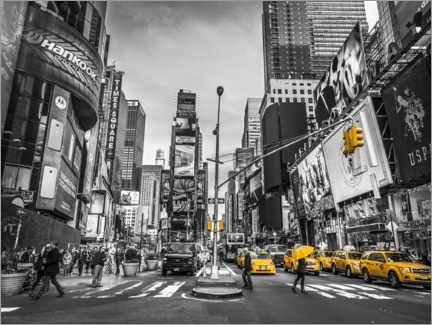 Aluminium print  Cabs at Times Square - Assaf Frank