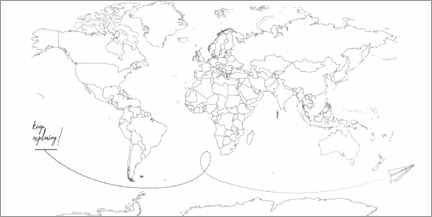 Colouring poster  World map