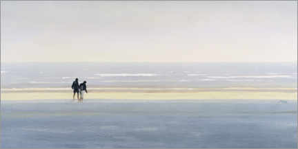 Canvas print  Young couple on the beach - Mark van Crombrugge