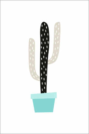 Wall sticker  Cactus in a blue pot - Marta Munte