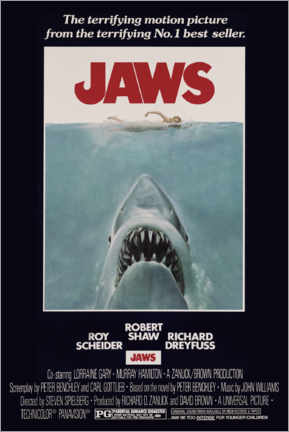 Canvas print  Jaws - Retro Advertise