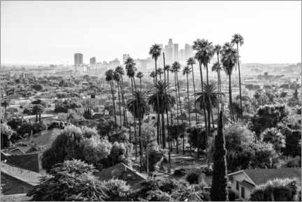 Poster Black California - The Los Angeles Skyline