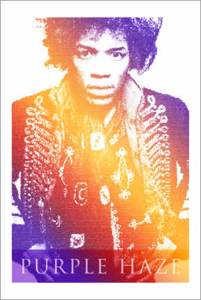 Poster  Jimi Hendrix Purple Haze Pop Art - Alex Saberi
