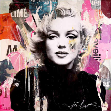 Aluminium print  Marilyn Monroe - Michiel Folkers